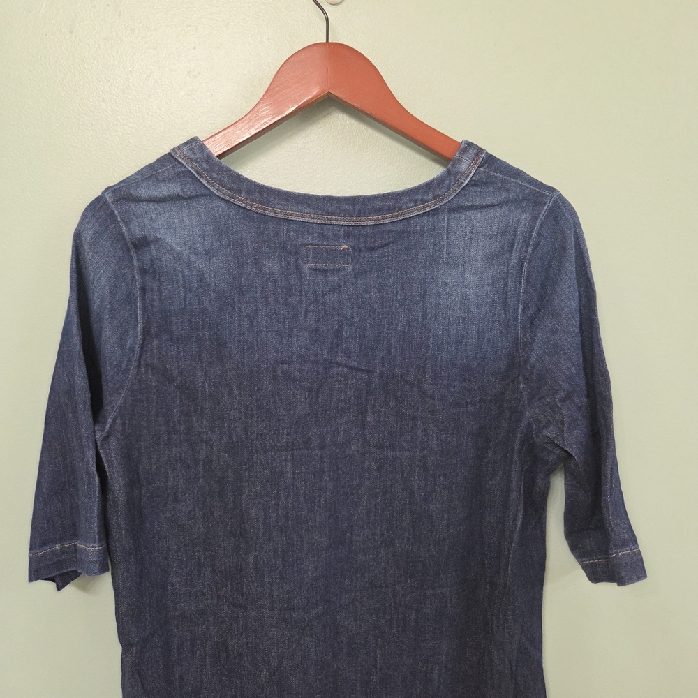 MOTHER The Tunic Dress Women's Large Coastal Denim Summer Resort Cruise - Picture 12 of 13